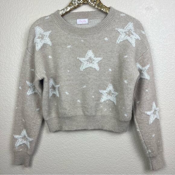 Pink Lily • Cropped Star Sweater - Picture 1 of 12